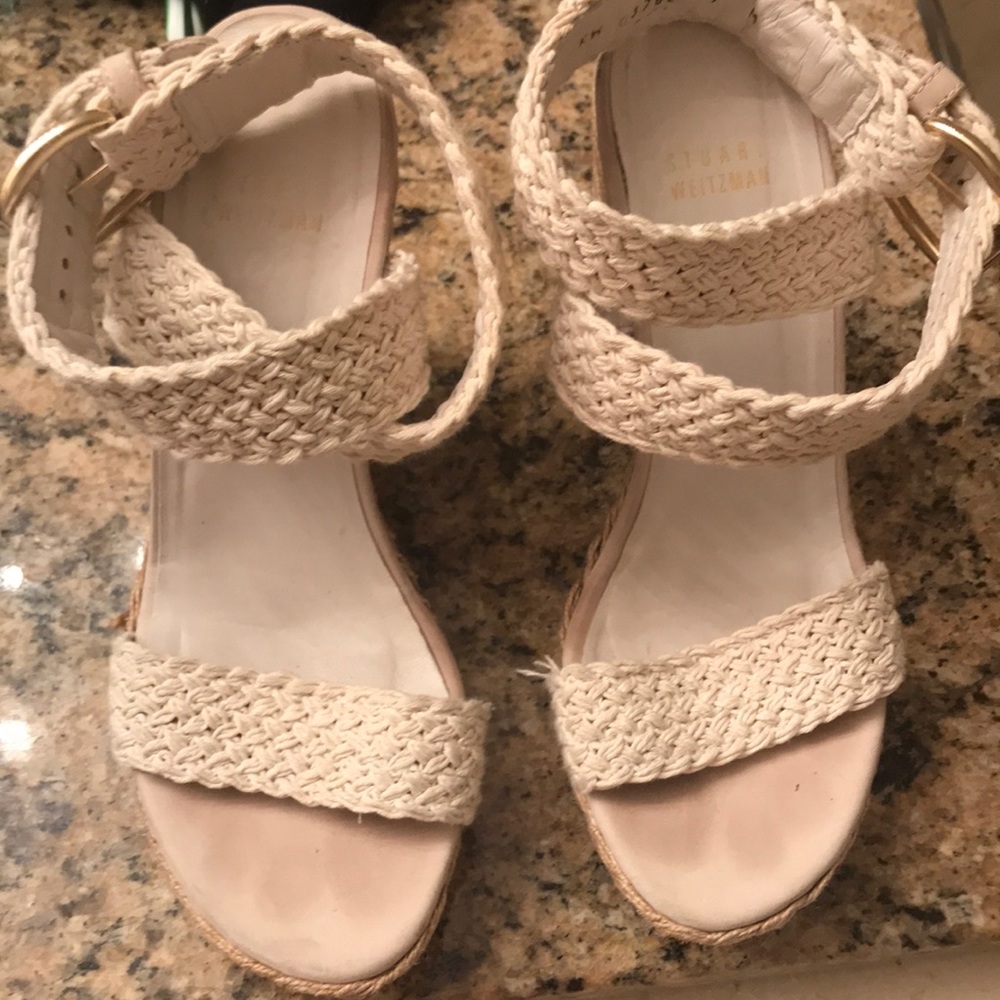 Stuart Weitzman CROCHET ANKLE WRAP ESPADRIL